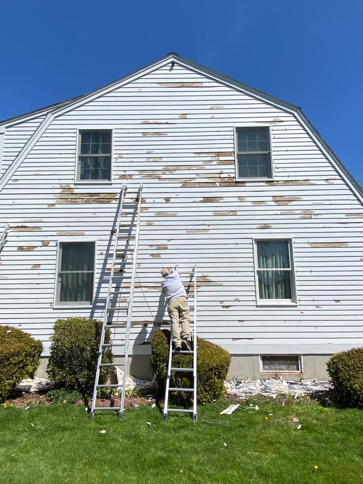 Exterior trim before painting