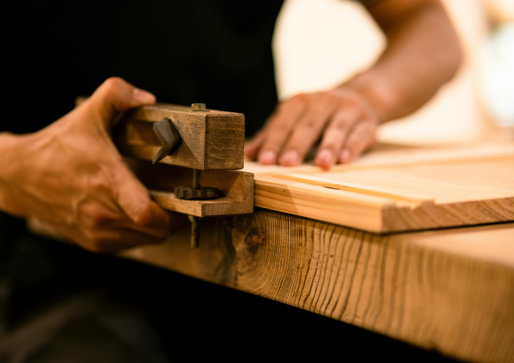 Completed carpentry transformation with refined finish