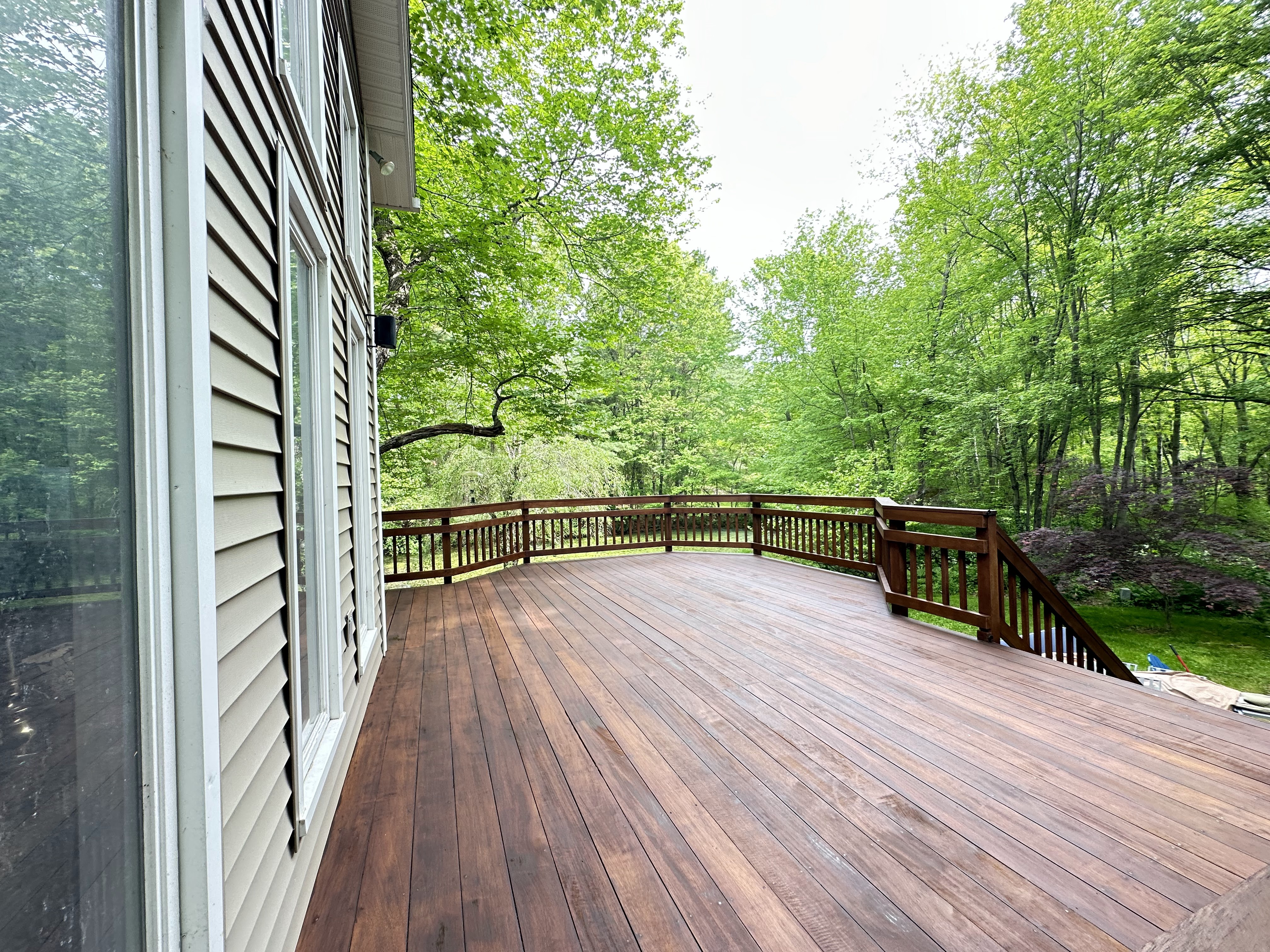 Railings and spindles painted or stained for a clean exterior upgrade