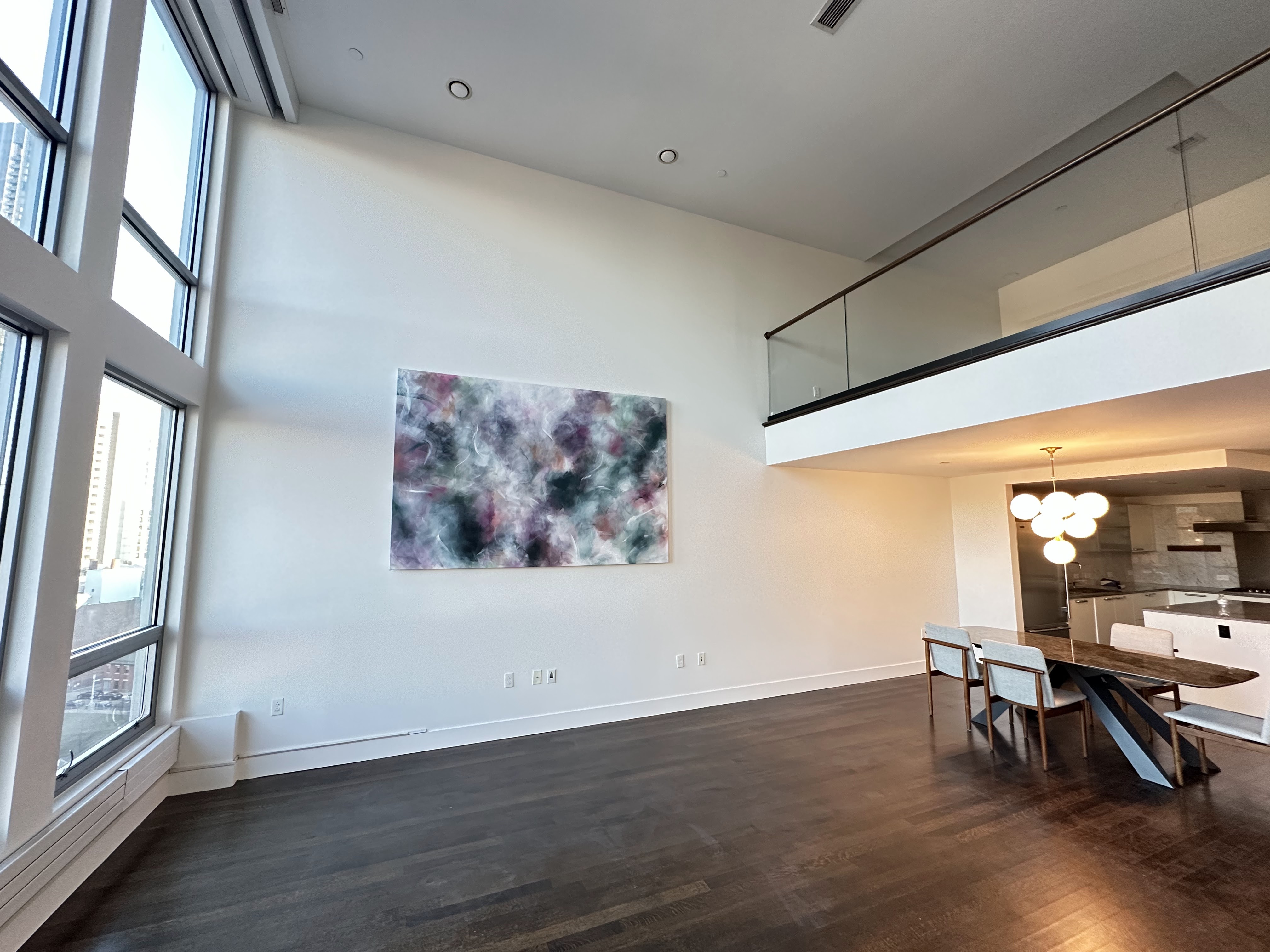 Cut lines along ceiling and trim with crisp interior paint detail