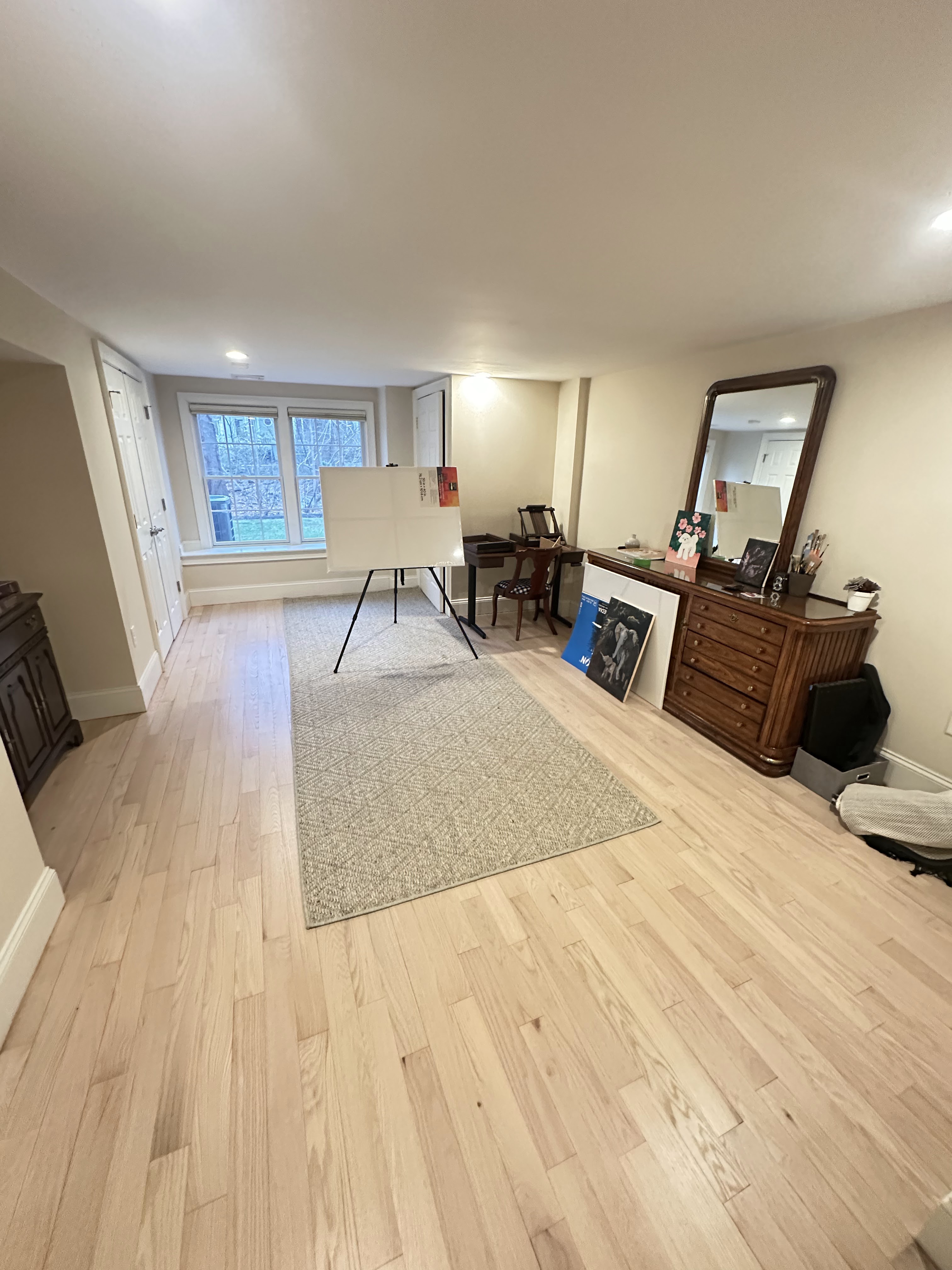 Interior painting result with consistent sheen and uniform wall coverage
