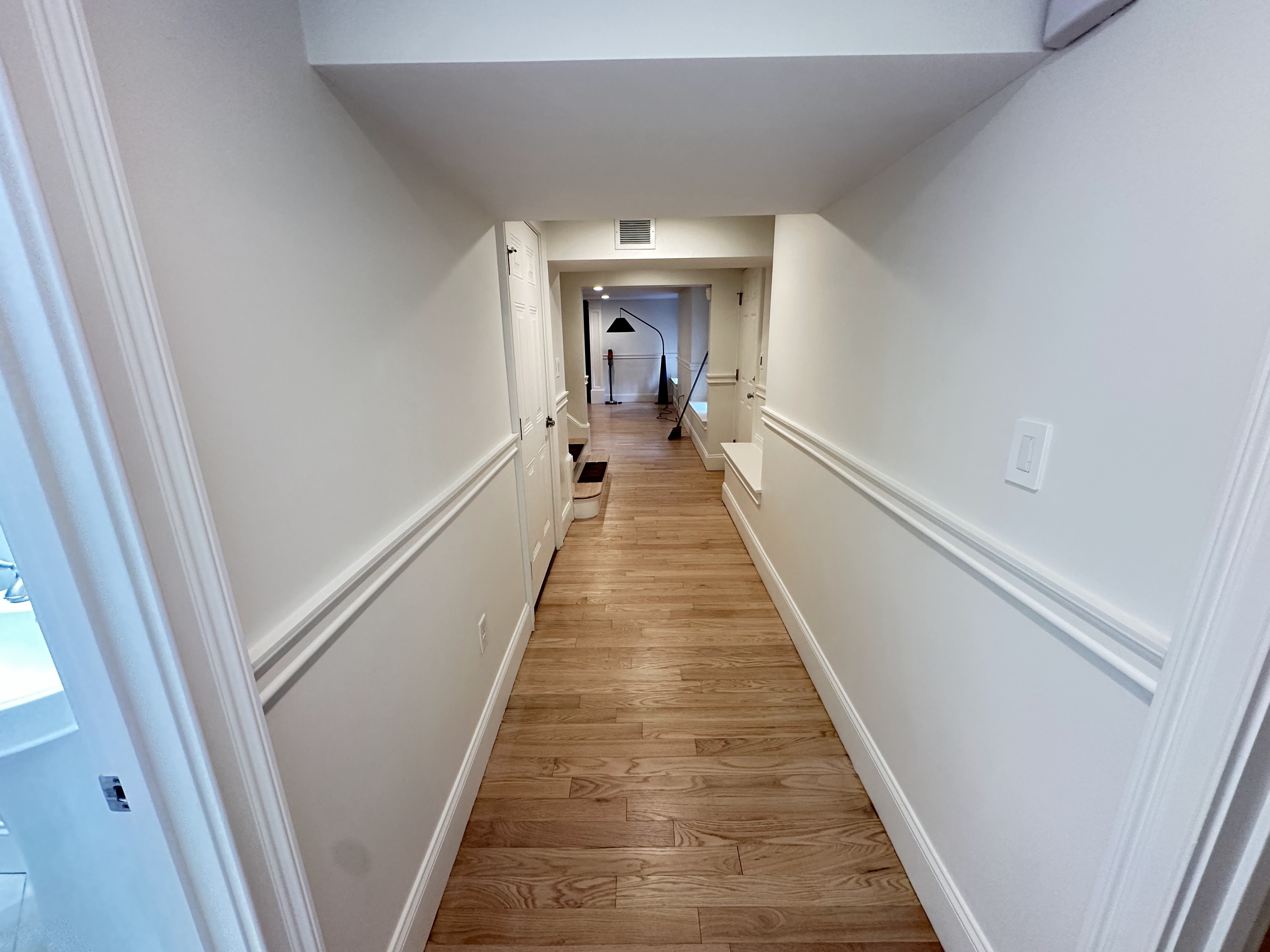 Modern interior repaint with smooth finish and updated palette