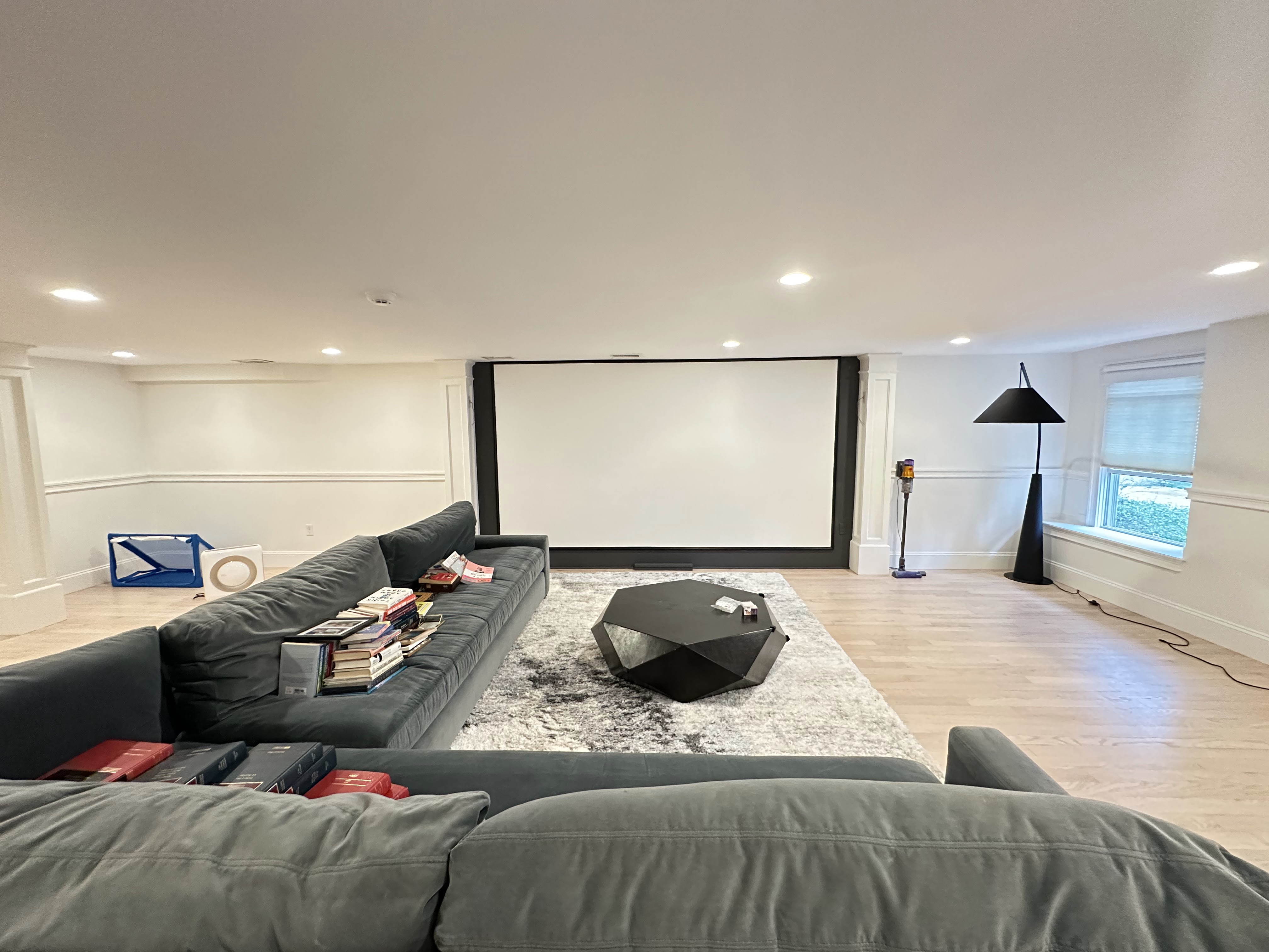 Masking and protection during interior painting project for clean work zone