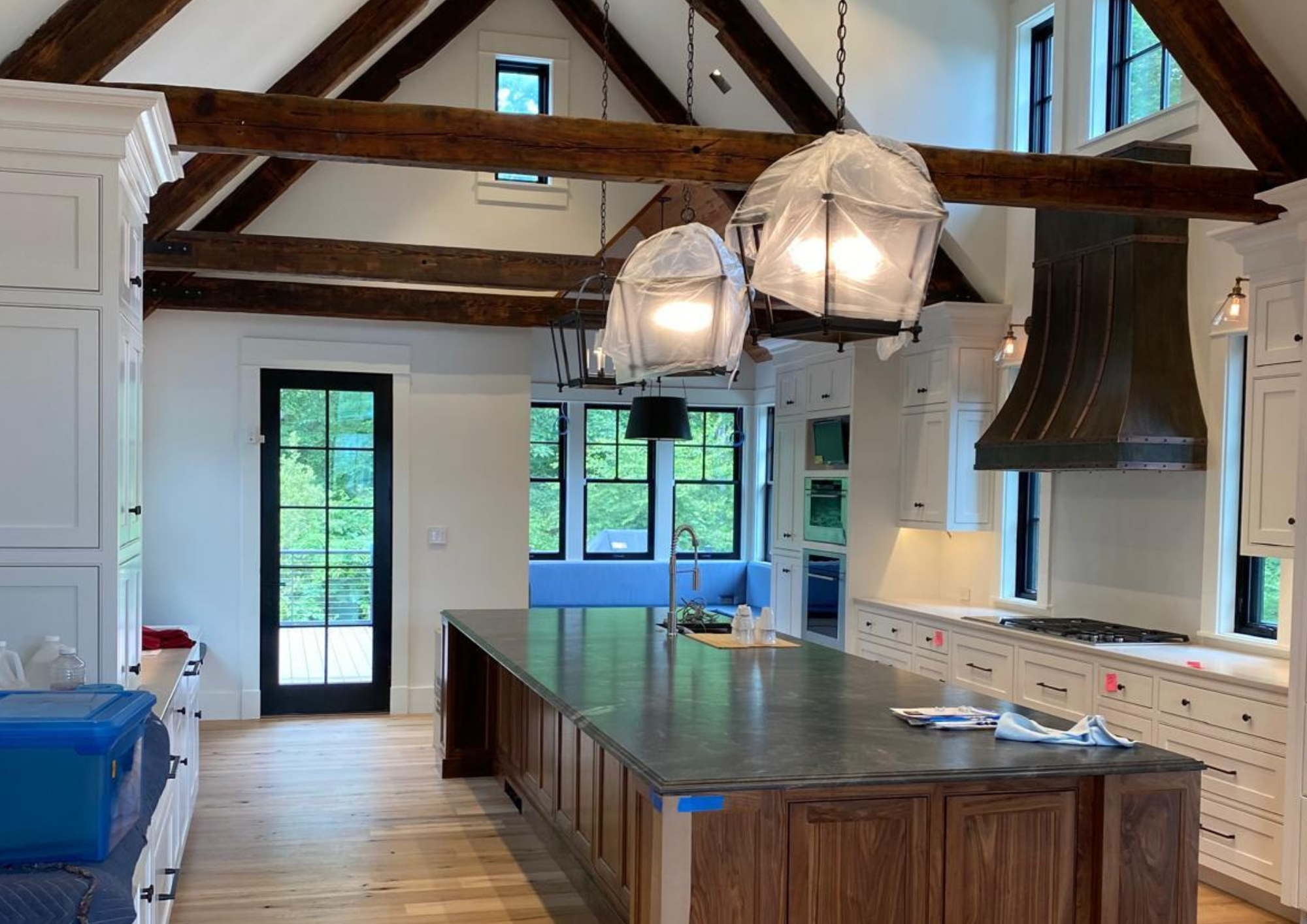 Room protection and prep before interior painting