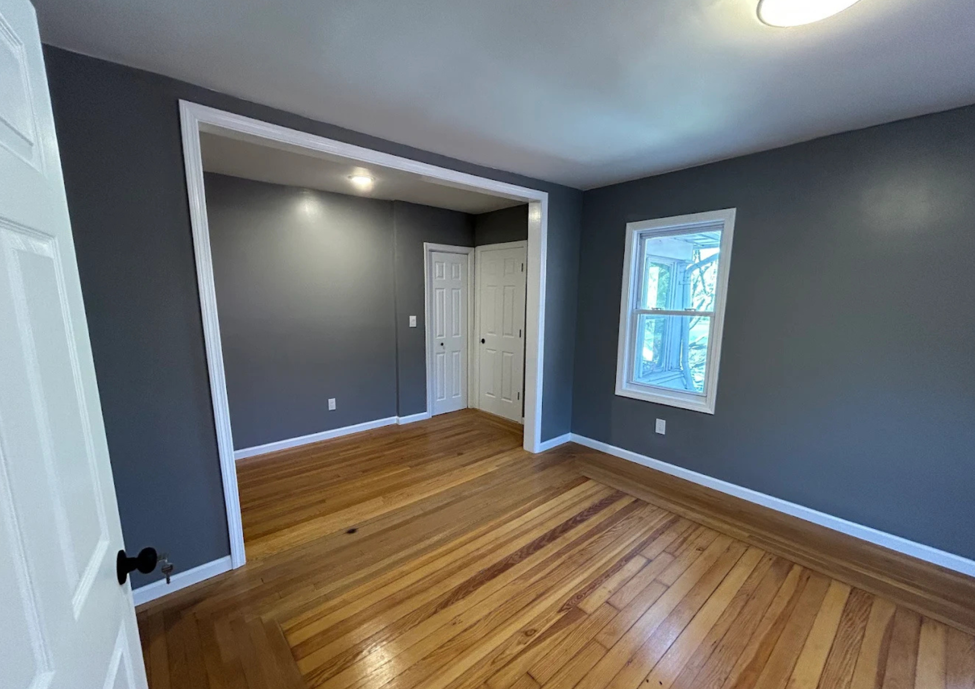 Completed interior room painting transformation