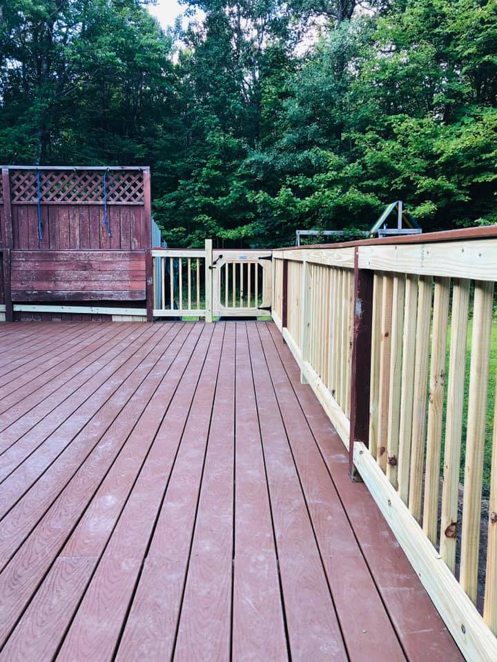 Repaired exterior trim and new fascia boards