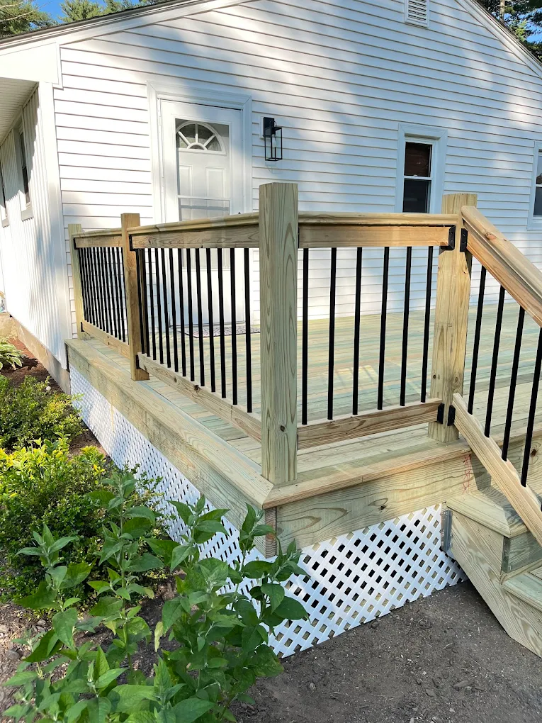 Deck board replacement and structural wood repairs
