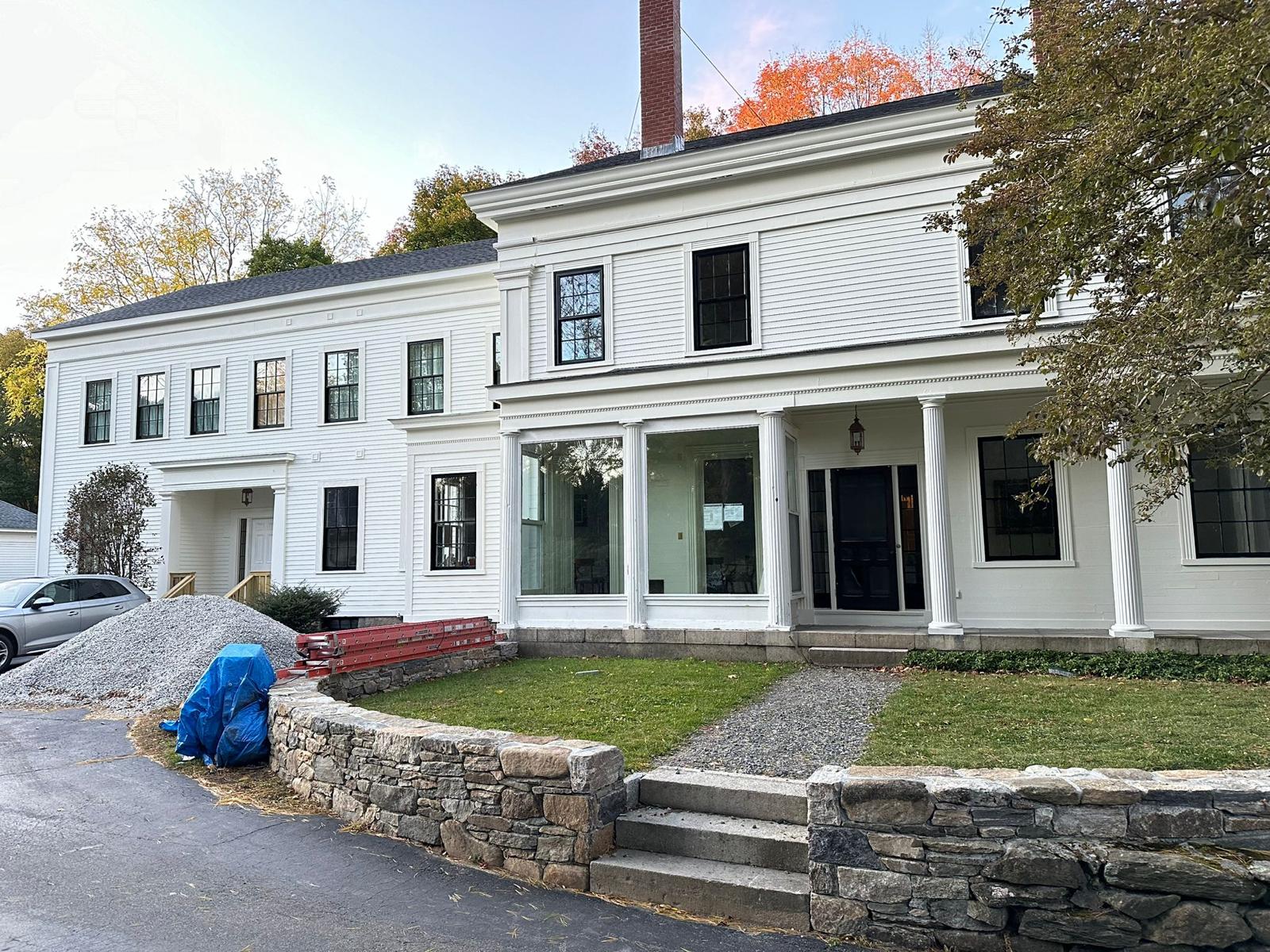 Fence staining project with uniform natural wood tone